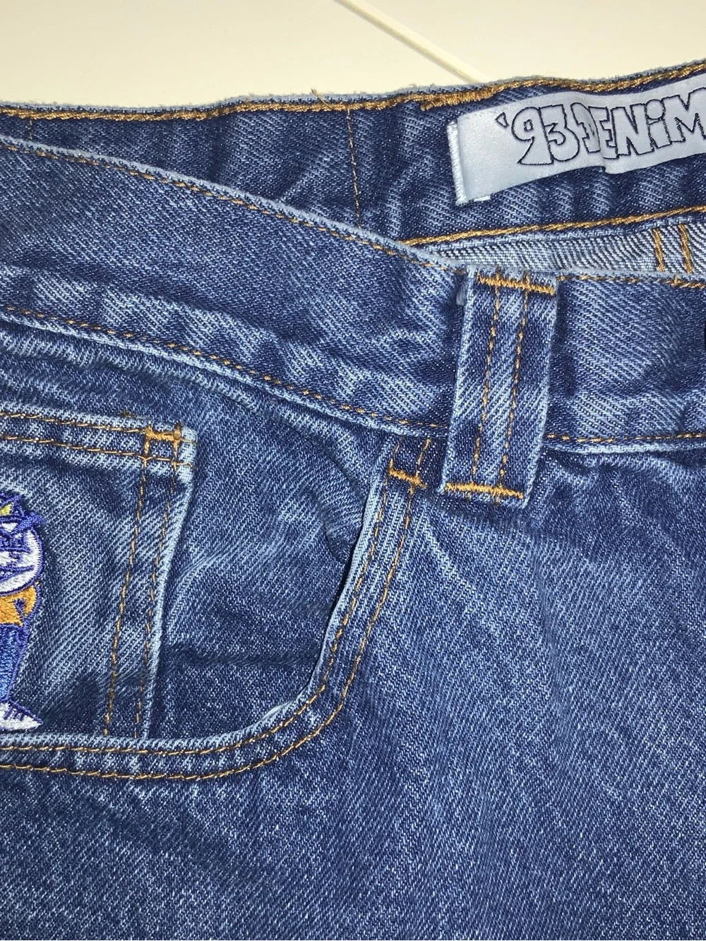 Men's Dark Blue Denim Jeans - Classic Relaxed Fit
